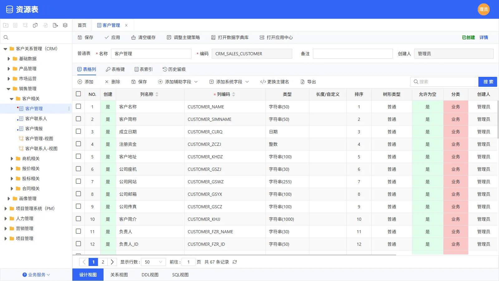 第一步 · 资源表字段设计(配置)