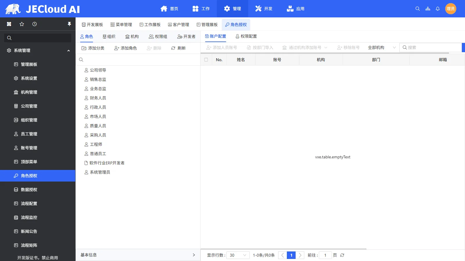 第五步 · 角色授权(角色与账户)